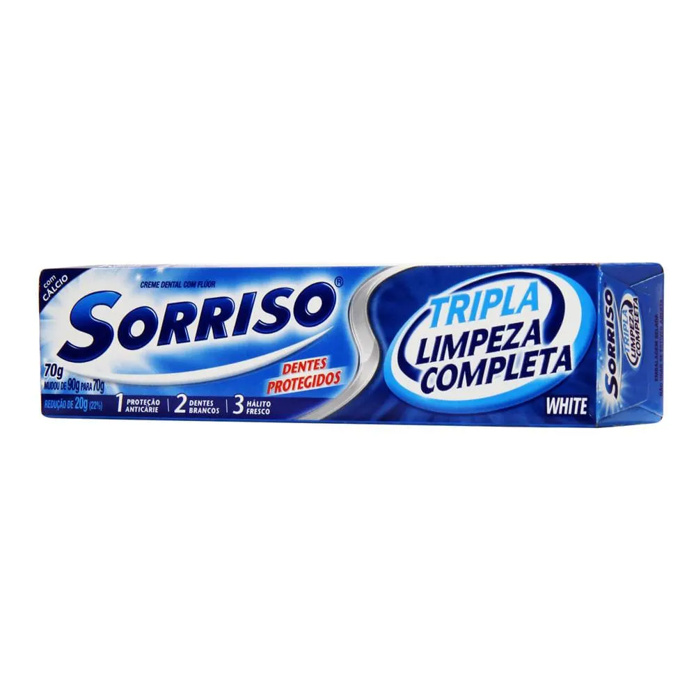 Creme Dental Sorriso Tripla Limpeza Completa 70g