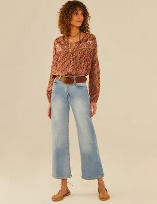 Calça Jeans Mini Wide Deep Blue