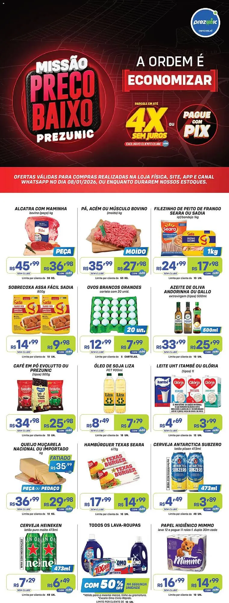 Encarte de Encarte Prezunic 8 de janeiro até 8 de janeiro 2026 - Pagina 1