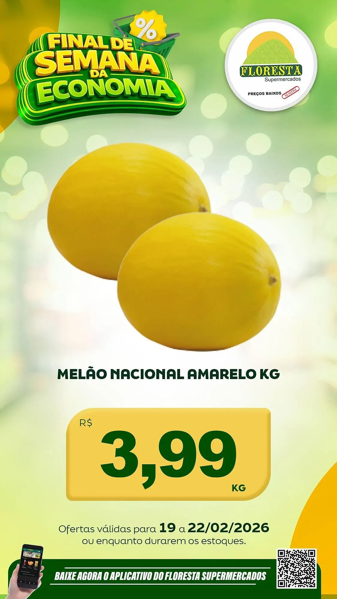 Encarte de Catálogo Floresta Supermercados 19 de fevereiro até 22 de fevereiro 2026 - Pagina 1