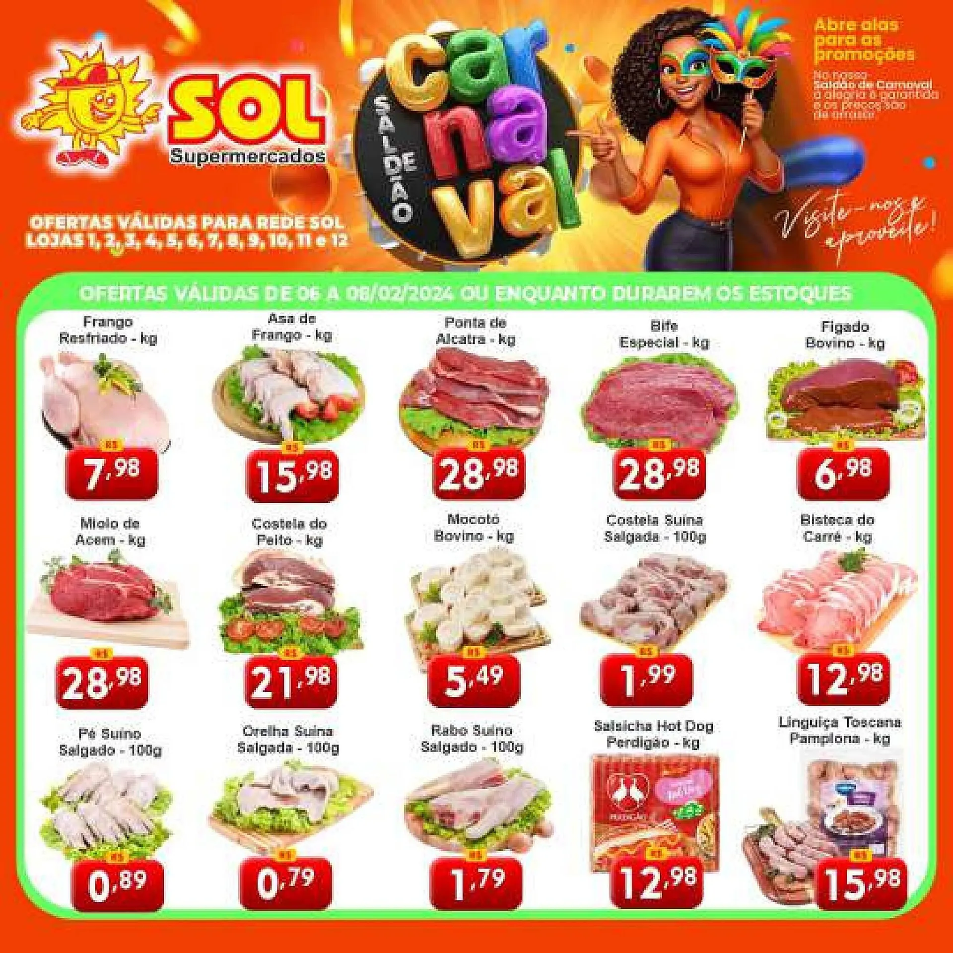 Encarte de Catálogo Sol Supermercados 6 de fevereiro até 8 de fevereiro 2024 - Pagina