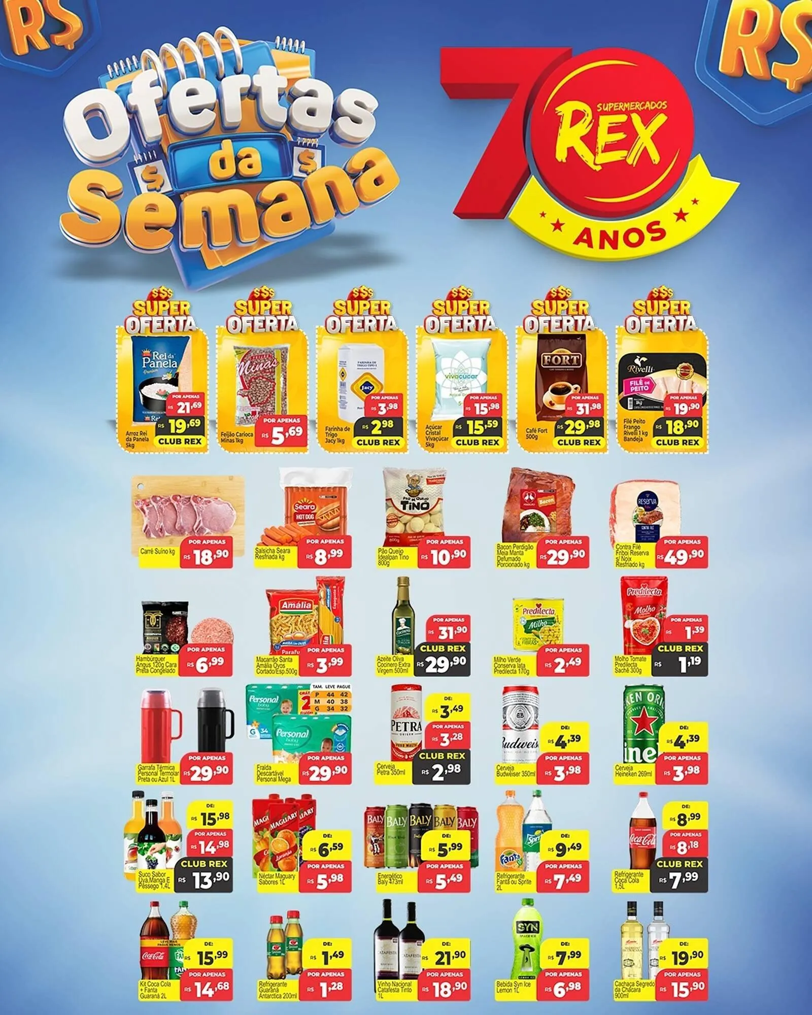Encarte de Catálogo Supermercados Rex 3 de julho até 3 de julho 2025 - Pagina 1