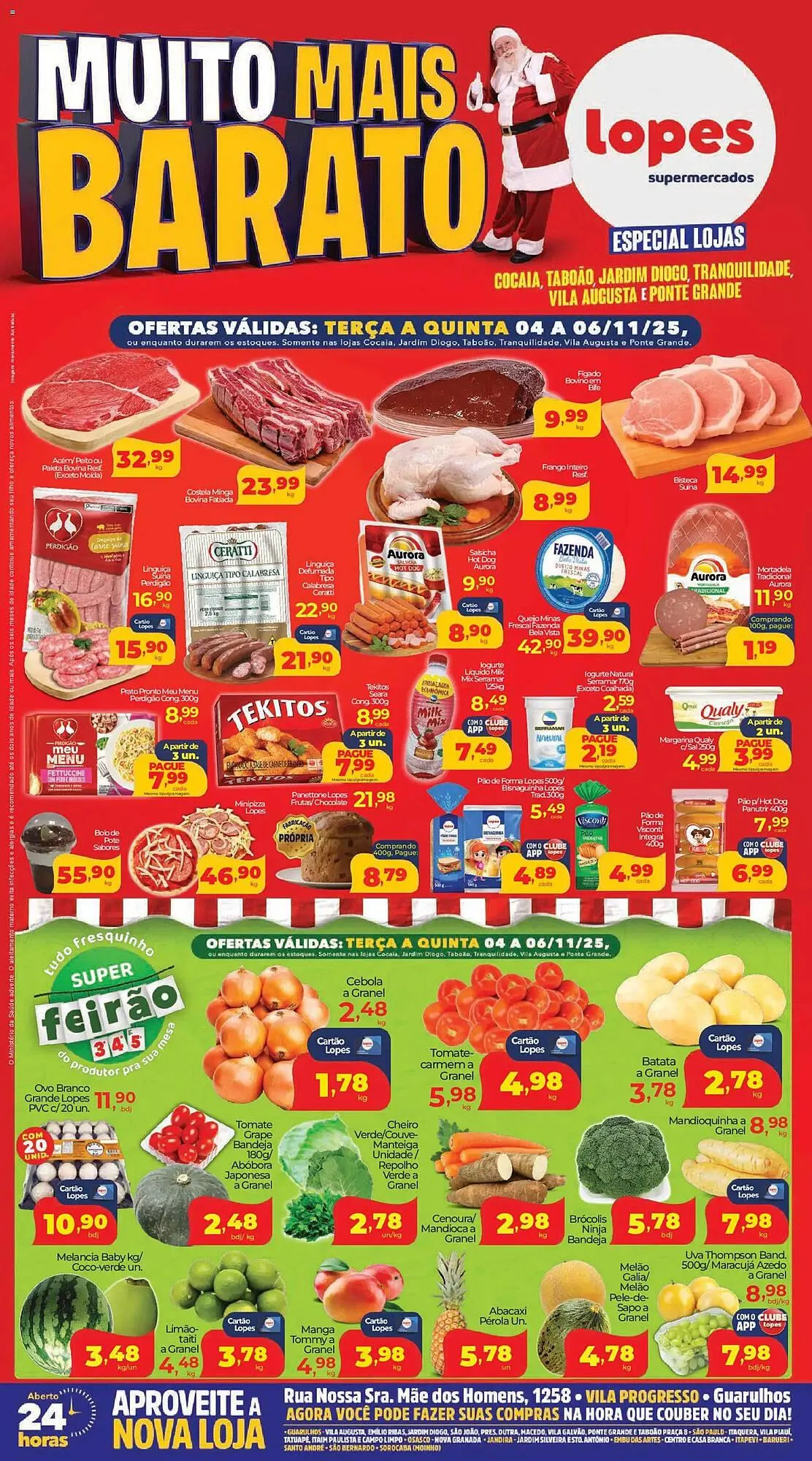 Encarte de Folheto Lopes Supermercados 4 de novembro até 6 de novembro 2025 - Pagina 1