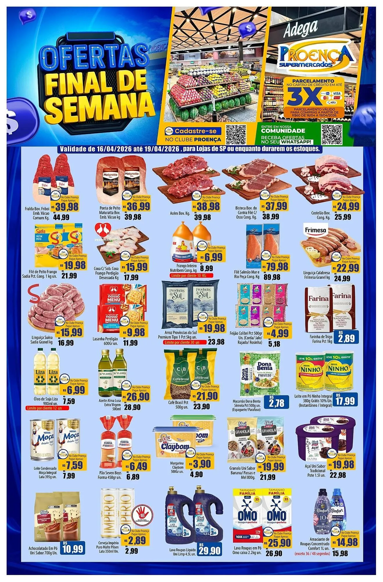 Encarte de Catálogo Proença Supermercados 16 de abril até 19 de abril 2026 - Pagina 1