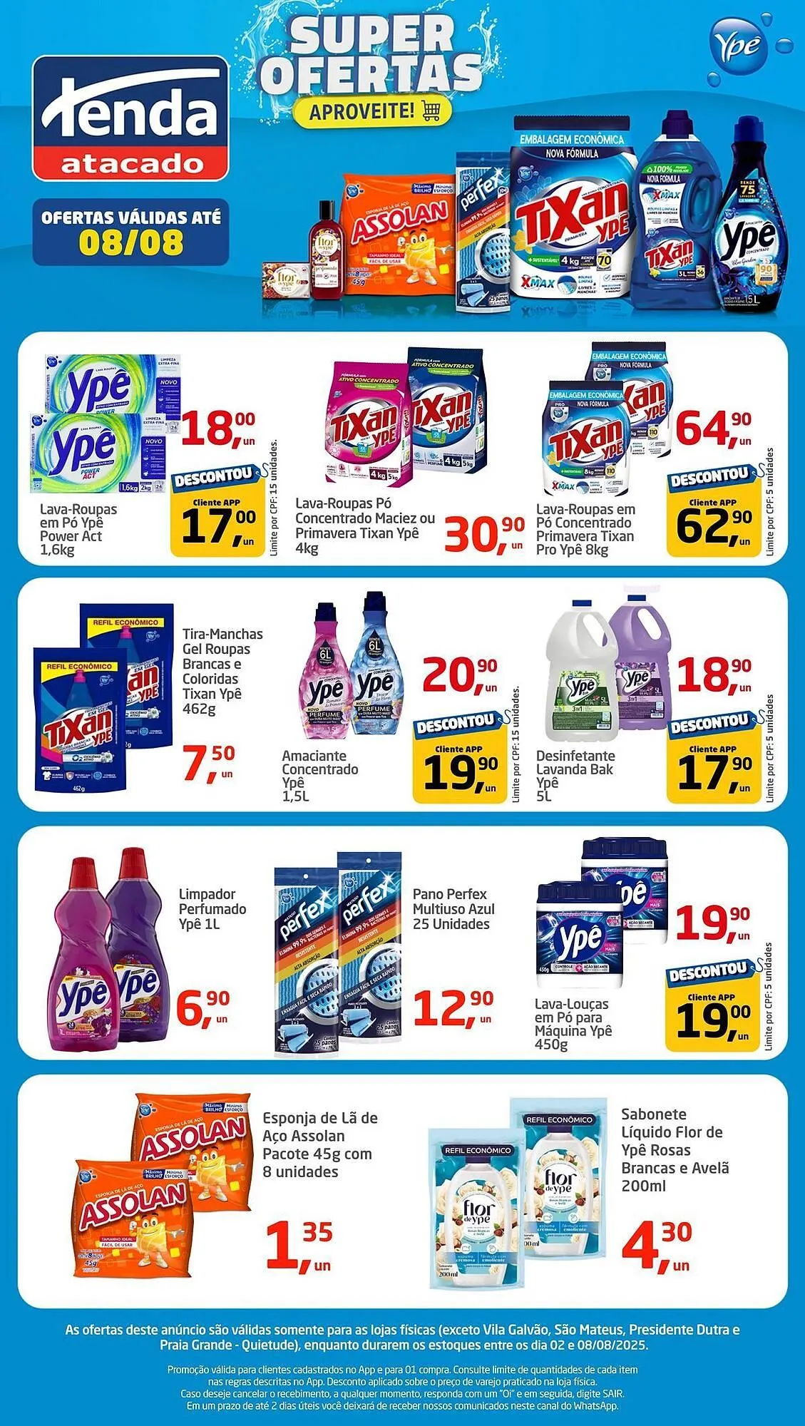 Encarte de Catálogo Tenda Atacado 2 de agosto até 8 de agosto 2025 - Pagina 1