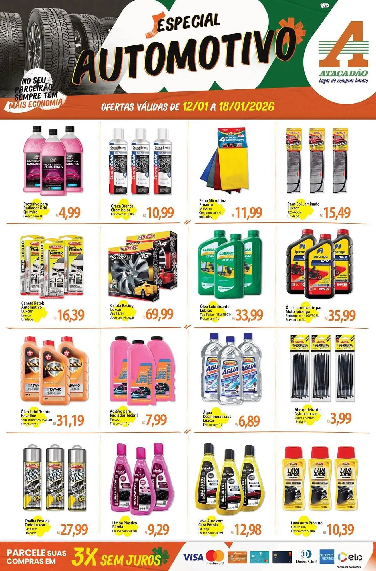 Encarte de Folheto Atacadão 12 de janeiro até 18 de janeiro 2026 - Pagina 1