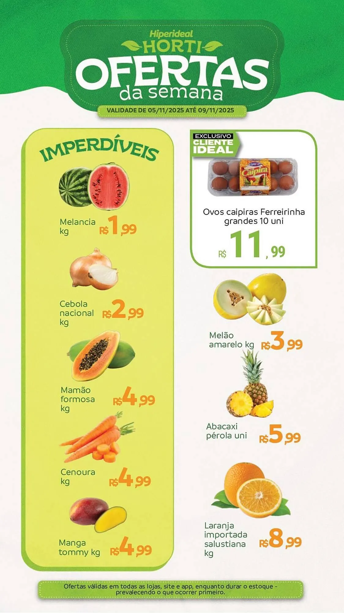Encarte de Catálogo Hiperideal Supermercados 4 de novembro até 9 de novembro 2025 - Pagina 1