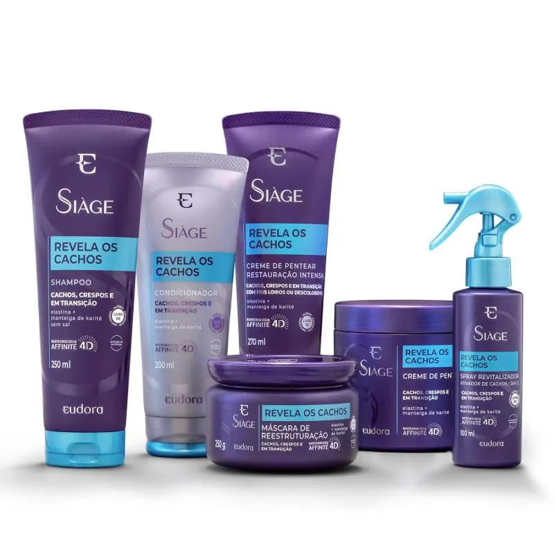 Combo Completo Siàge Revela os Cachos (6 itens)
