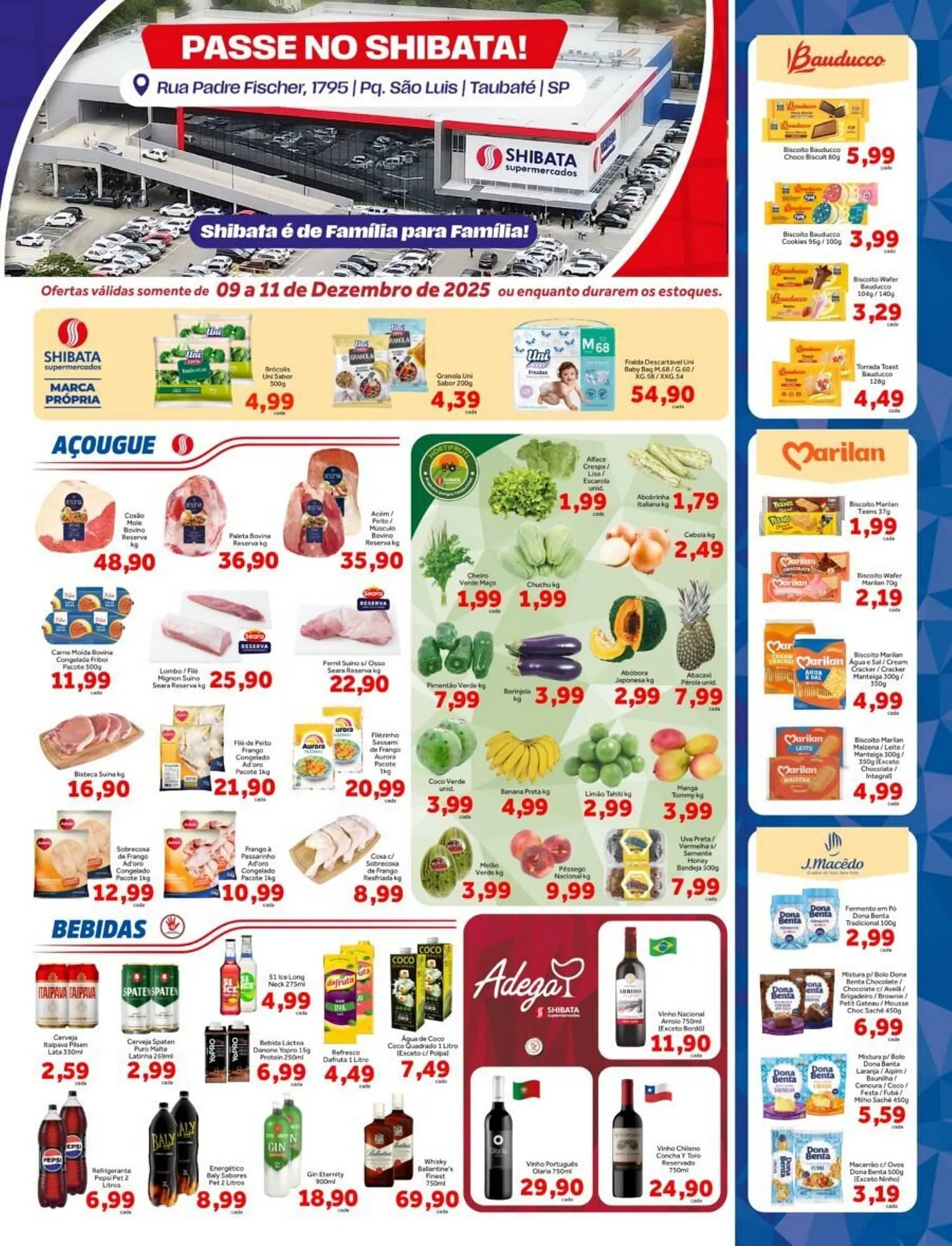Encarte de Folheto Shibata Supermercados 8 de dezembro até 11 de dezembro 2025 - Pagina 1