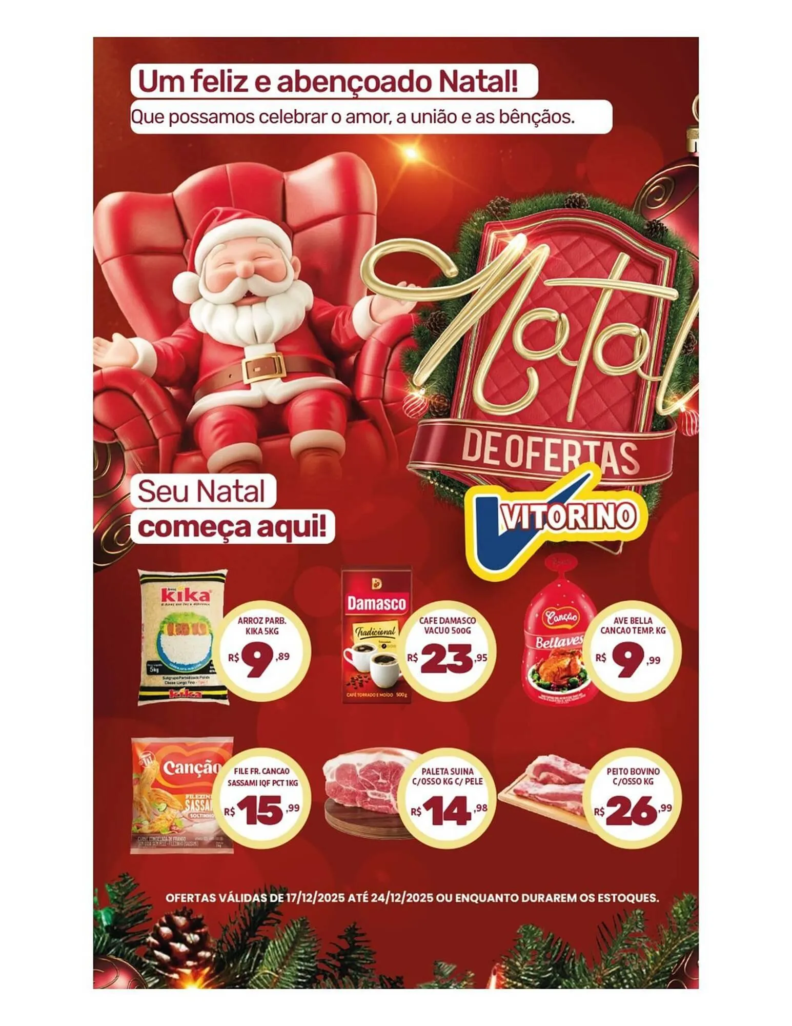 Encarte de Catálogo Supermercado Vitorino 19 de dezembro até 24 de dezembro 2025 - Pagina 1