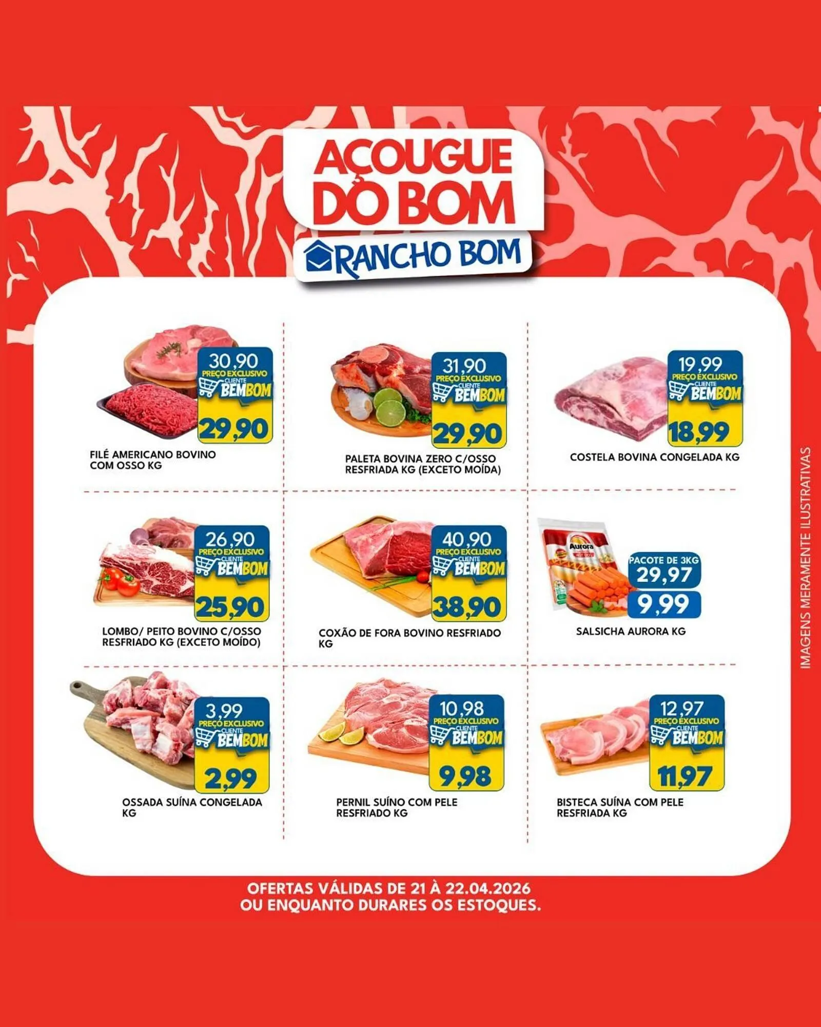 Encarte de Catálogo Rancho Bom Supermercados 21 de abril até 22 de abril 2026 - Pagina 1