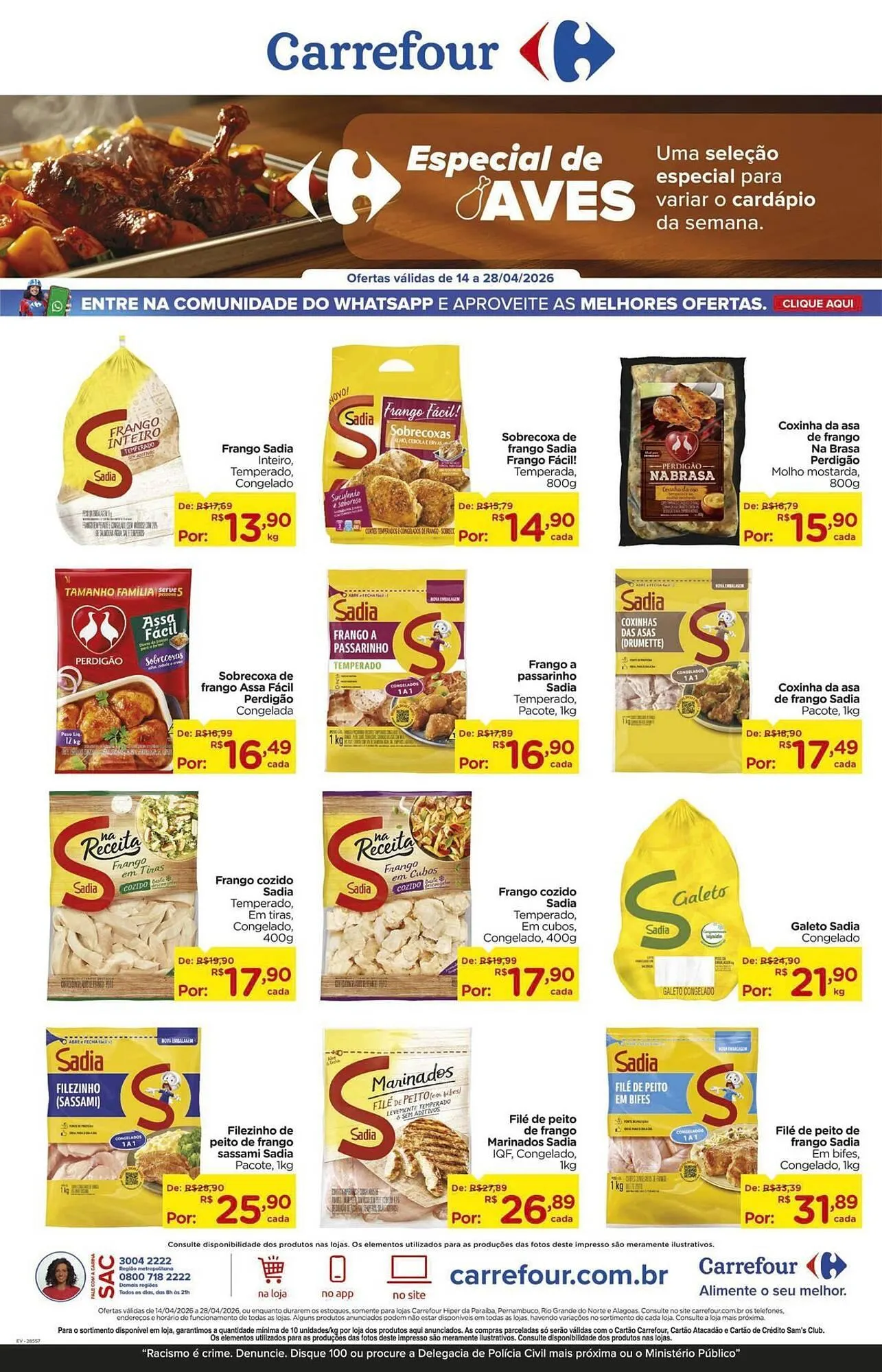 Encarte de Folheto Carrefour 14 de abril até 28 de abril 2026 - Pagina 1