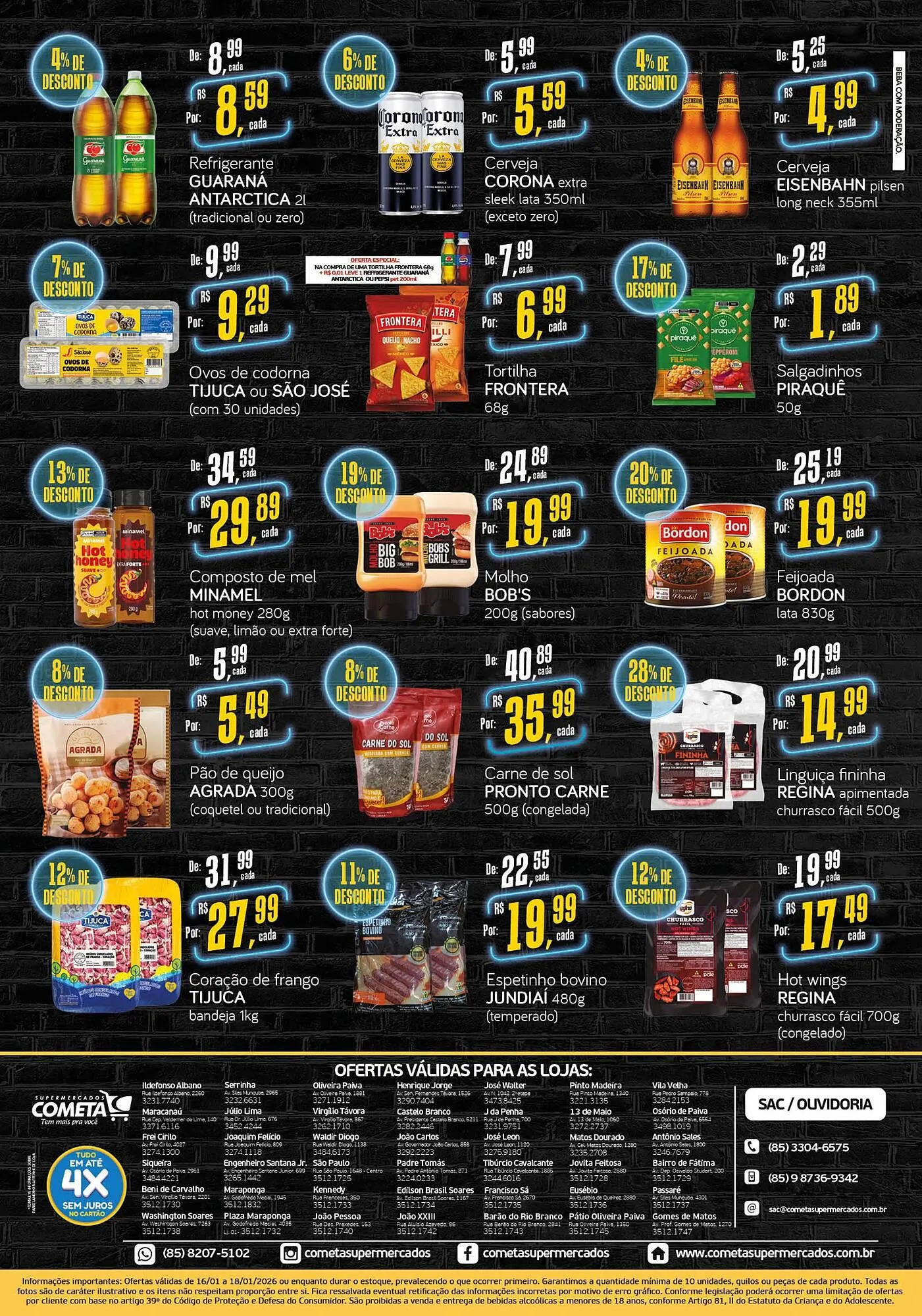 Encarte de Encarte Cometa Supermercados 16 de janeiro até 18 de janeiro 2026 - Pagina 2