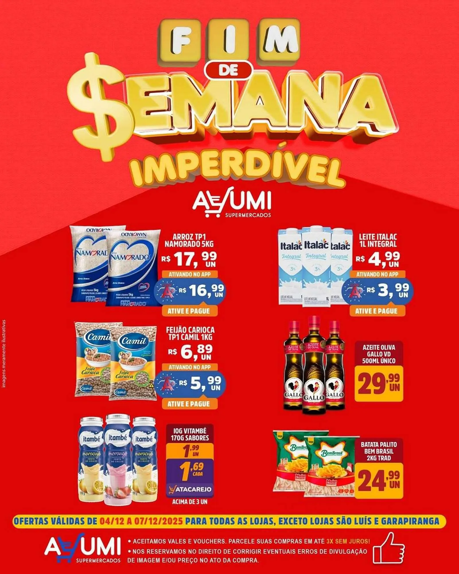 Encarte de Folheto Ayumi Supermercados 4 de dezembro até 7 de dezembro 2025 - Pagina 1