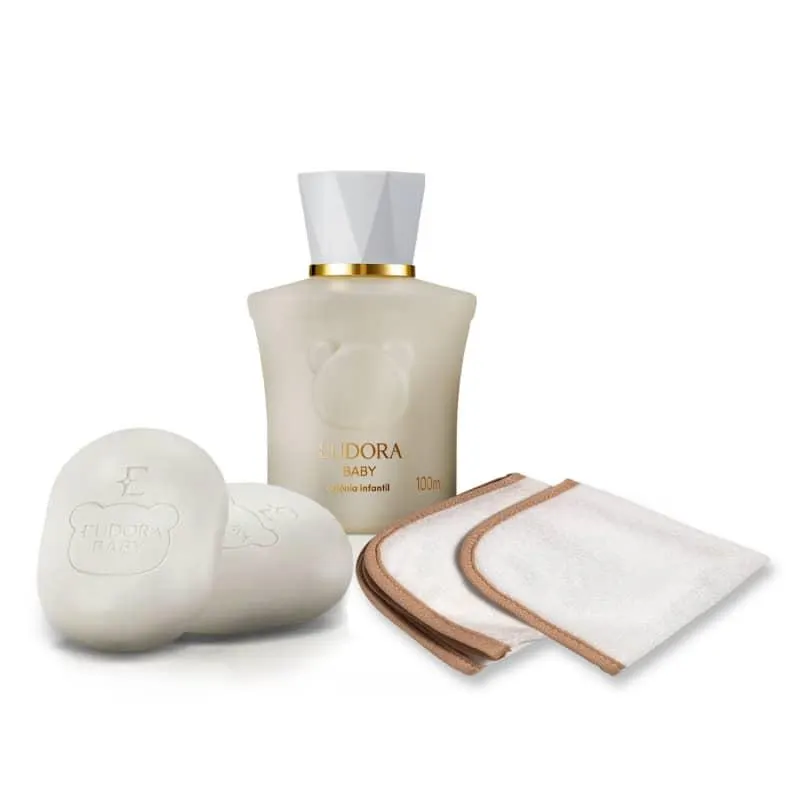 Combo Eudora Baby: Água de Colônia 100ml + Sabonete em Barra 2x80g + Toalhinhas
