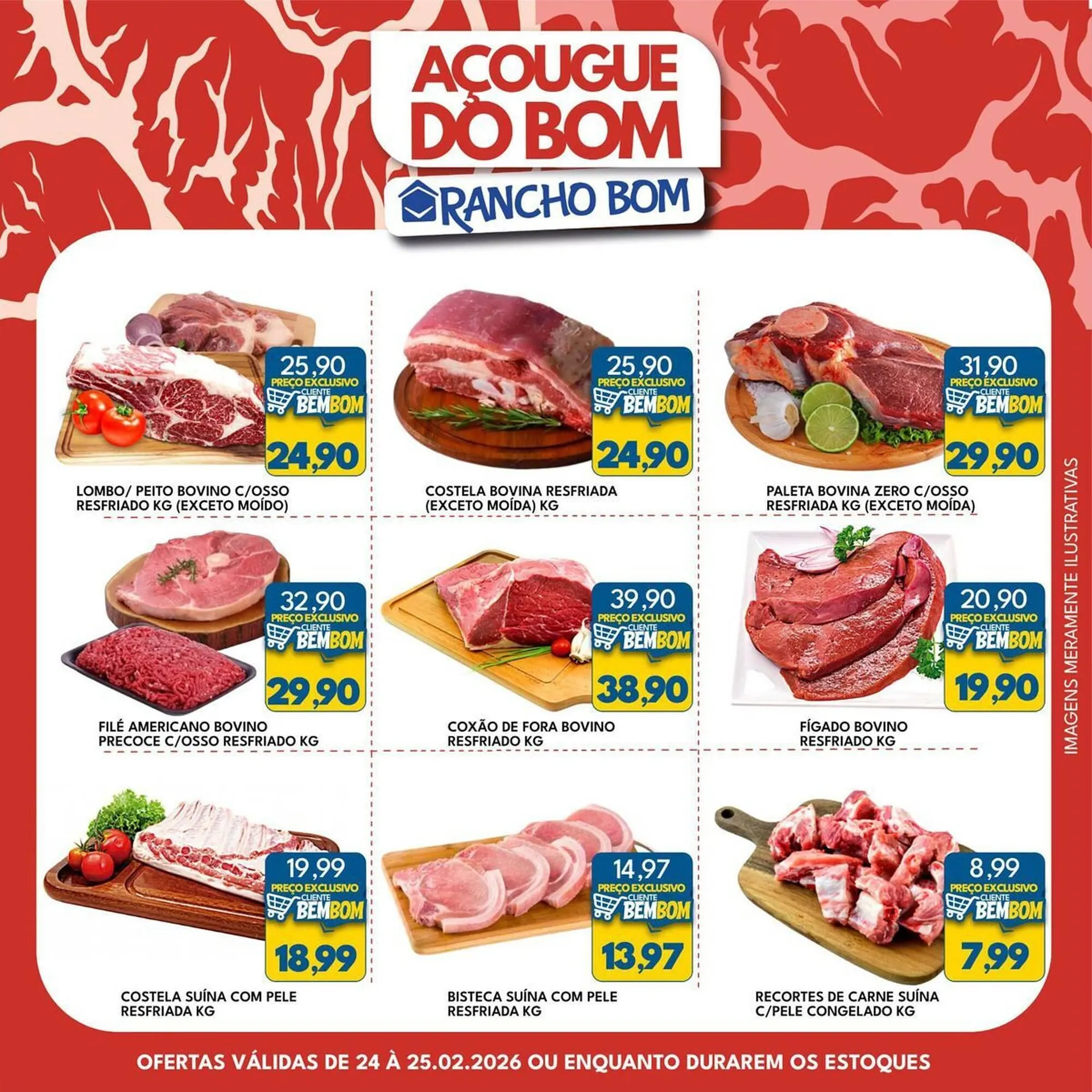 Encarte de Catálogo Rancho Bom Supermercados 24 de fevereiro até 25 de fevereiro 2026 - Pagina 1