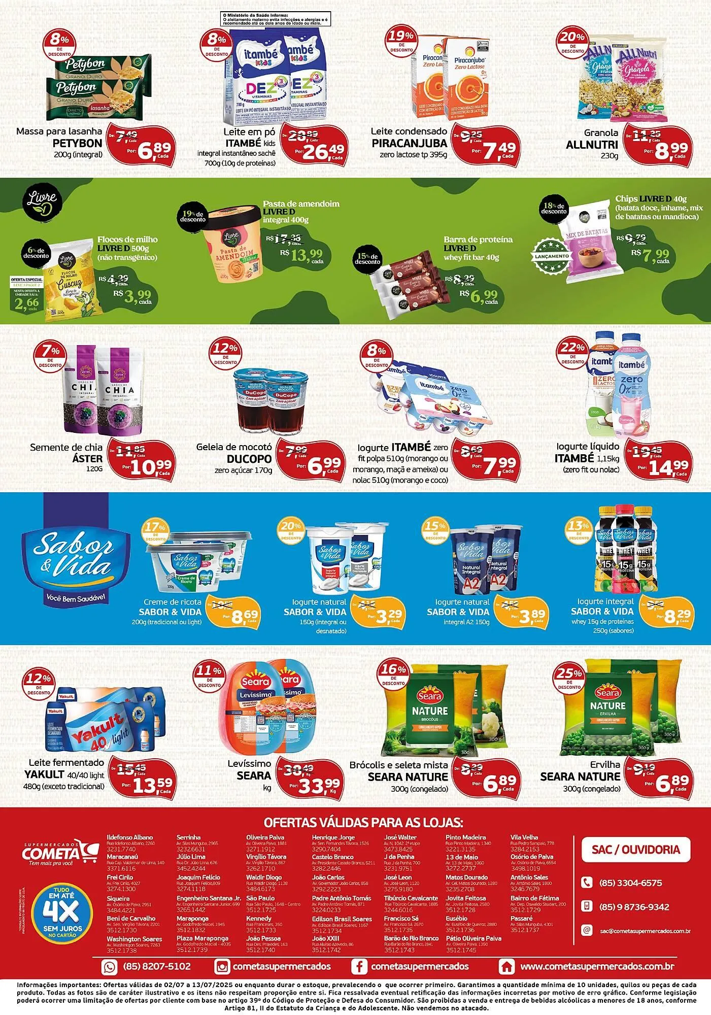 Encarte de Catálogo Cometa Supermercados 2 de julho até 13 de julho 2025 - Pagina 2