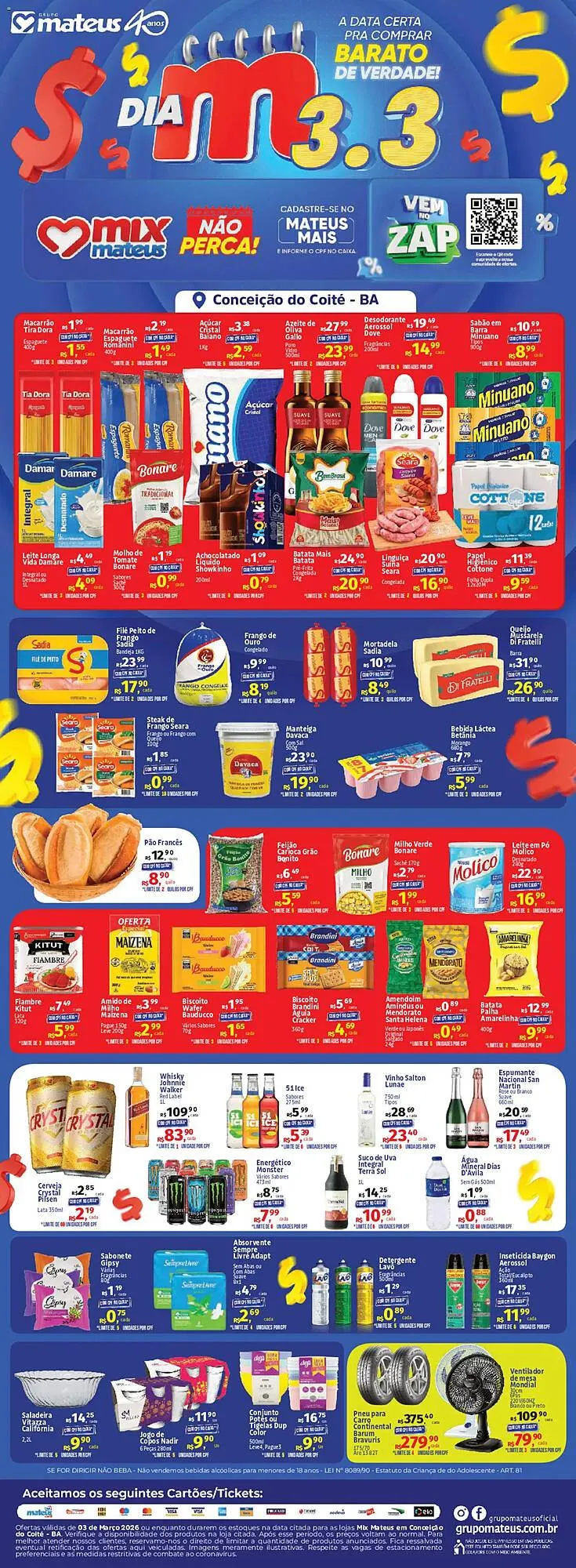 Encarte de Catálogo Supermercados Mateus 3 de março até 3 de março 2026 - Pagina 1
