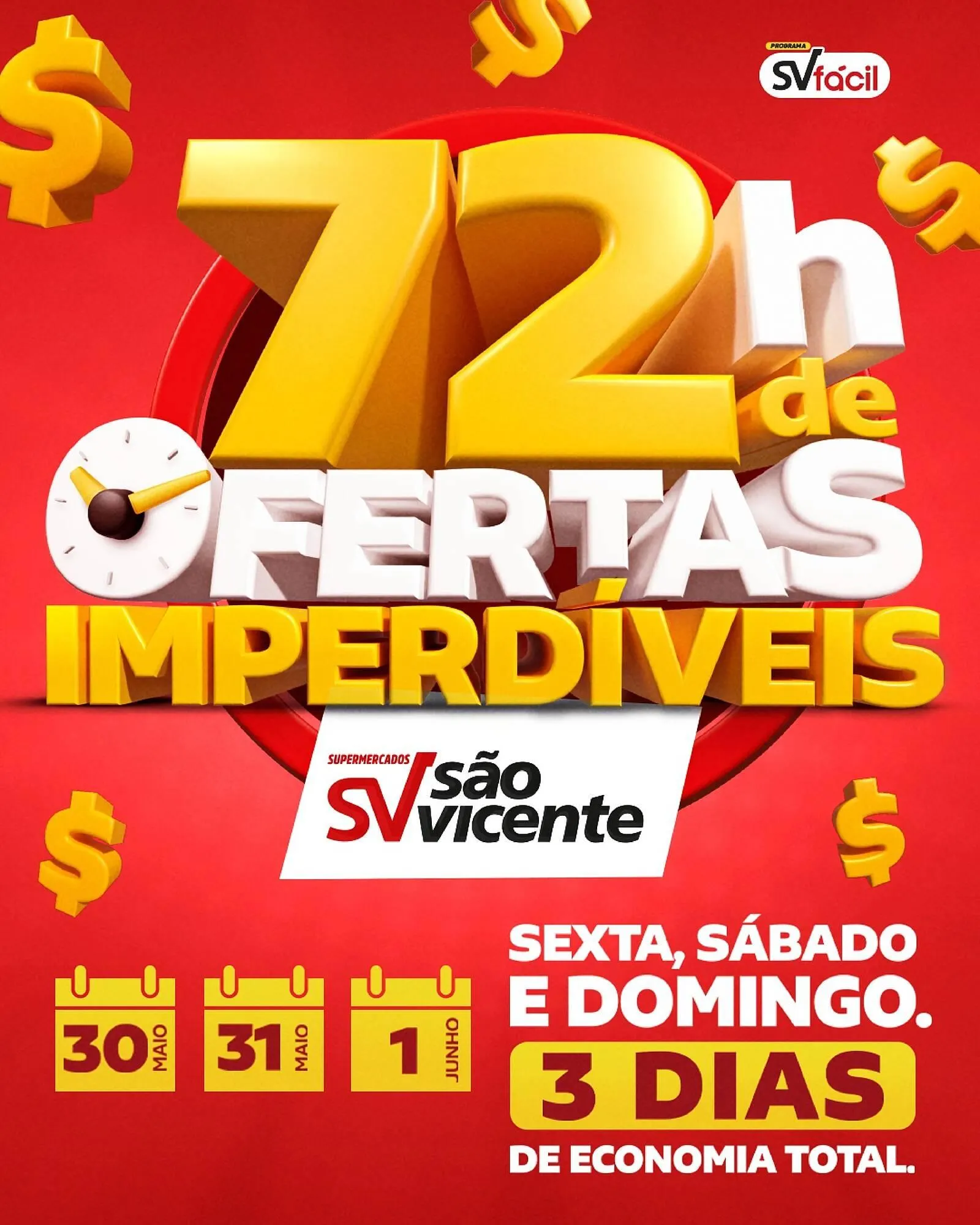 Encarte de Catálogo Supermercados São Vicente 30 de maio até 1 de junho 2025 - Pagina 1