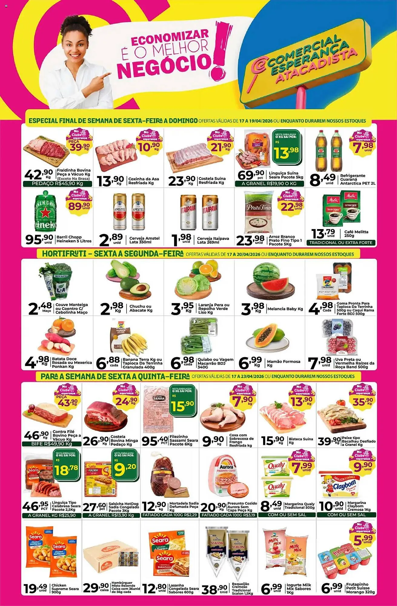 Encarte de Folheto Comercial Esperança 17 de abril até 23 de abril 2026 - Pagina 1