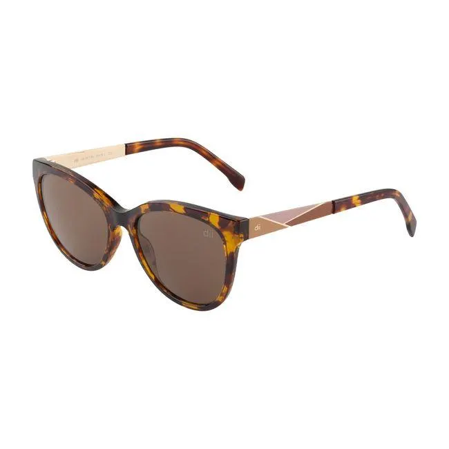 Óculos de sol Dii Collection, modelo 1 1710, cor Demi Marrom, tamanho 55