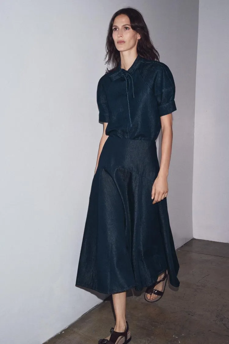 CAMISA DENIM COM LAÇO ZW COLLECTION