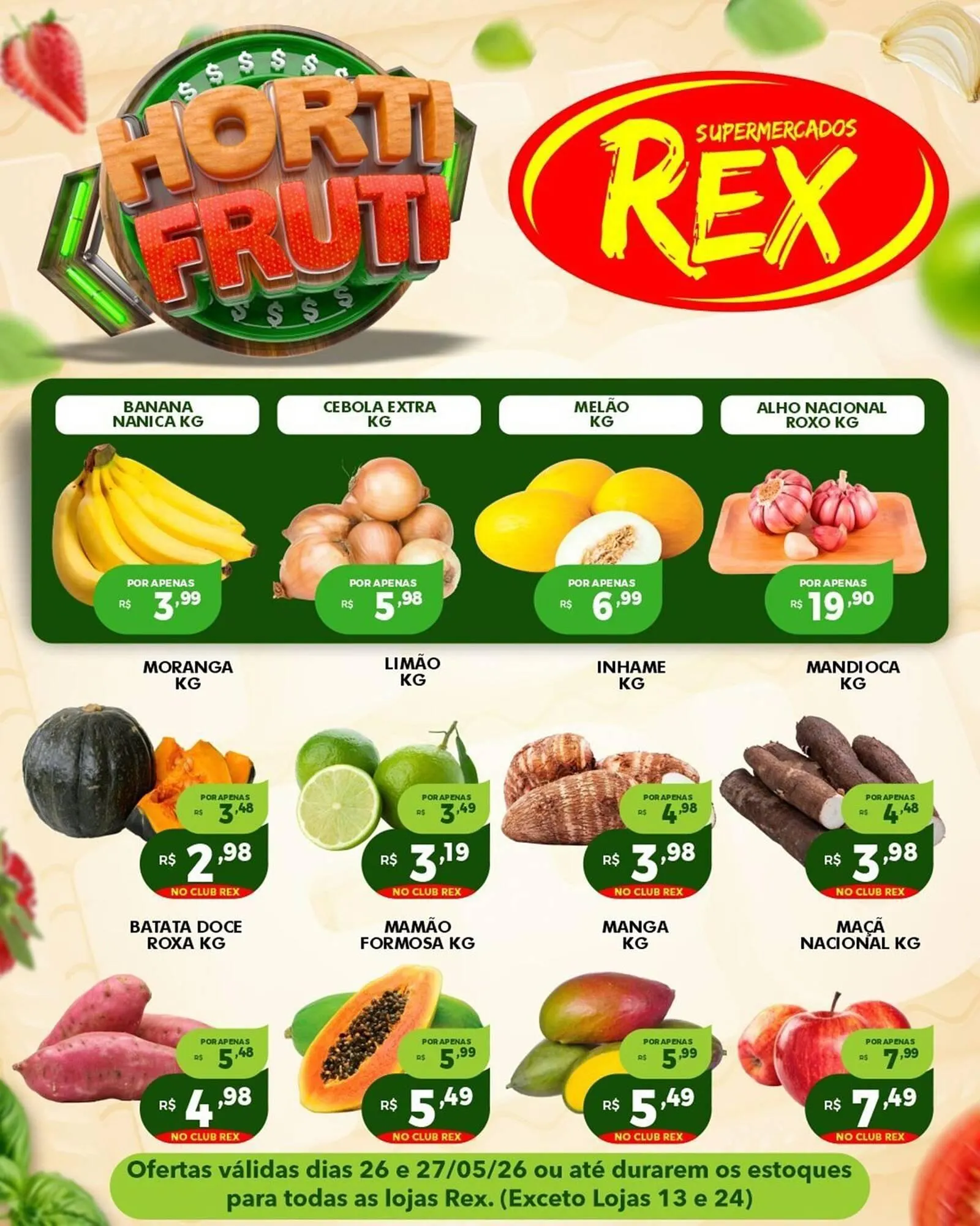 Encarte de Catálogo Supermercados Rex 26 de maio até 27 de maio 2026 - Pagina 1