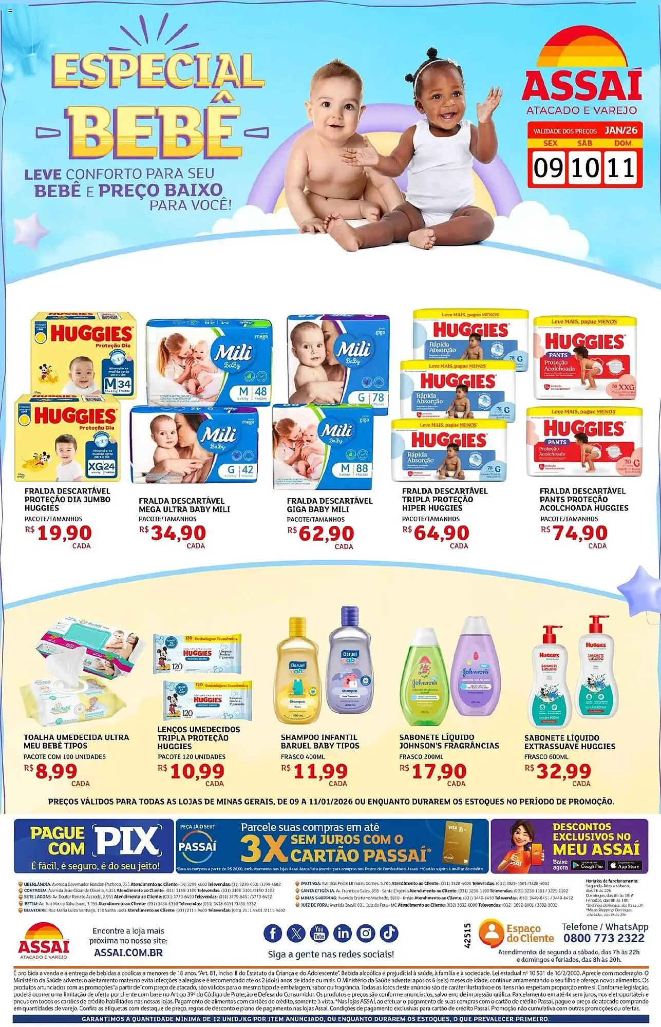 Encarte de Encarte Assaí Atacadista 11 de janeiro até 11 de janeiro 2026 - Pagina 1