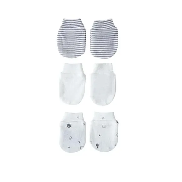 kit 3 pares de luvas bebê