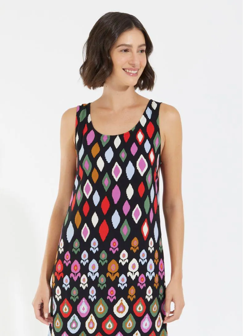 Vestido longo estampado lígia