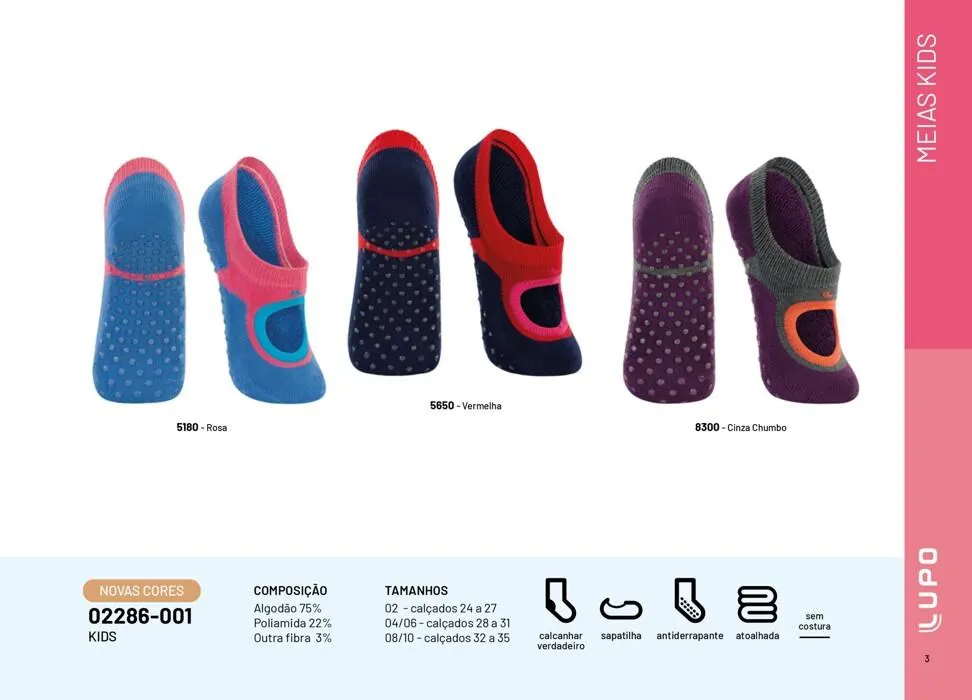 Encarte de Catálogo Meias Kids Verão 2023/24 28 de julho até 31 de dezembro 2024 - Pagina 3