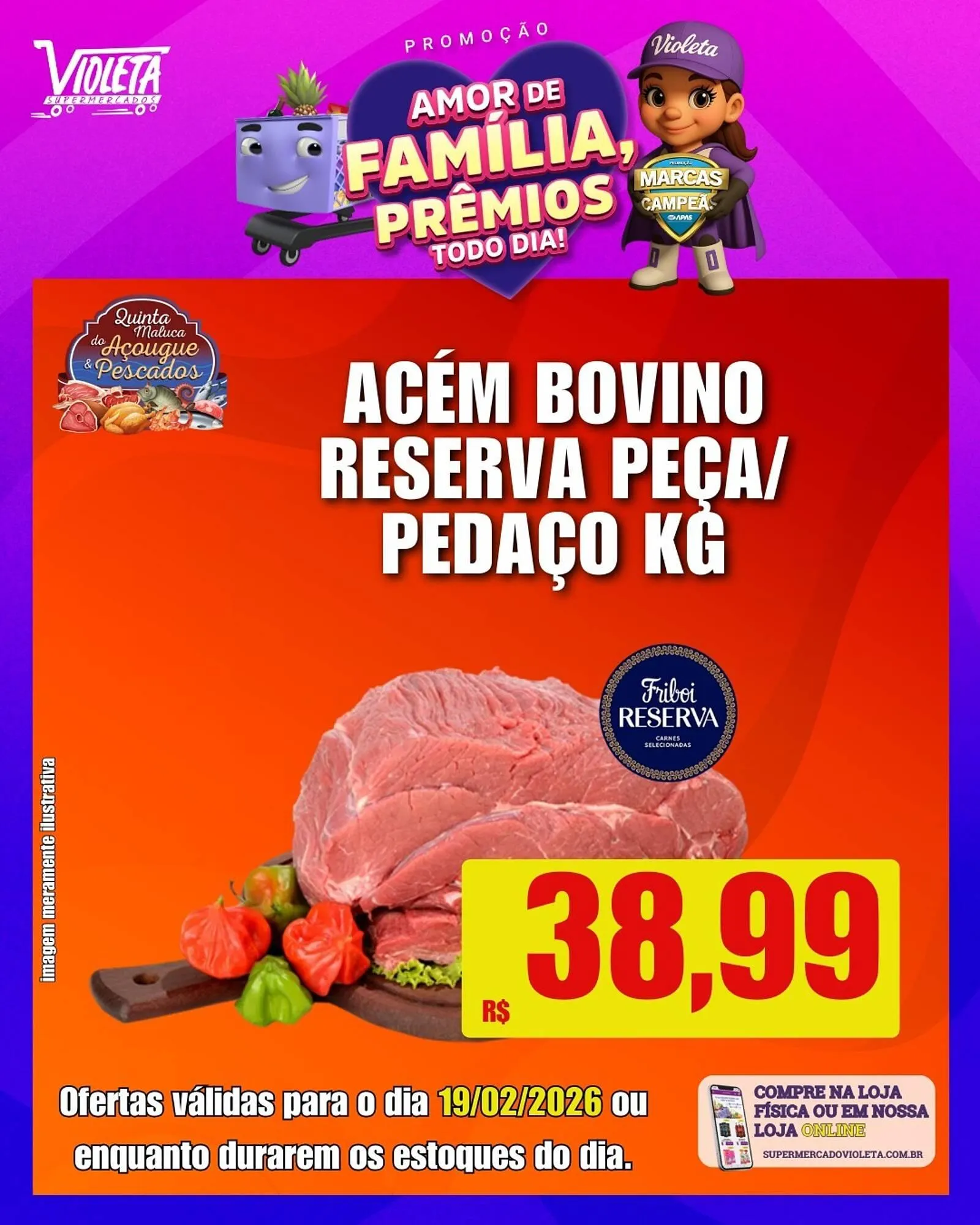 Encarte de Catálogo Violeta Supermercados 19 de fevereiro até 19 de fevereiro 2026 - Pagina 3