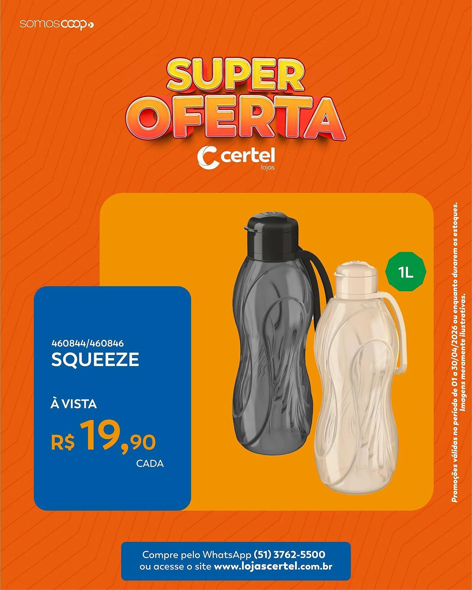Encarte de Folheto Lojas Certel 9 de abril até 30 de abril 2026 - Pagina 1