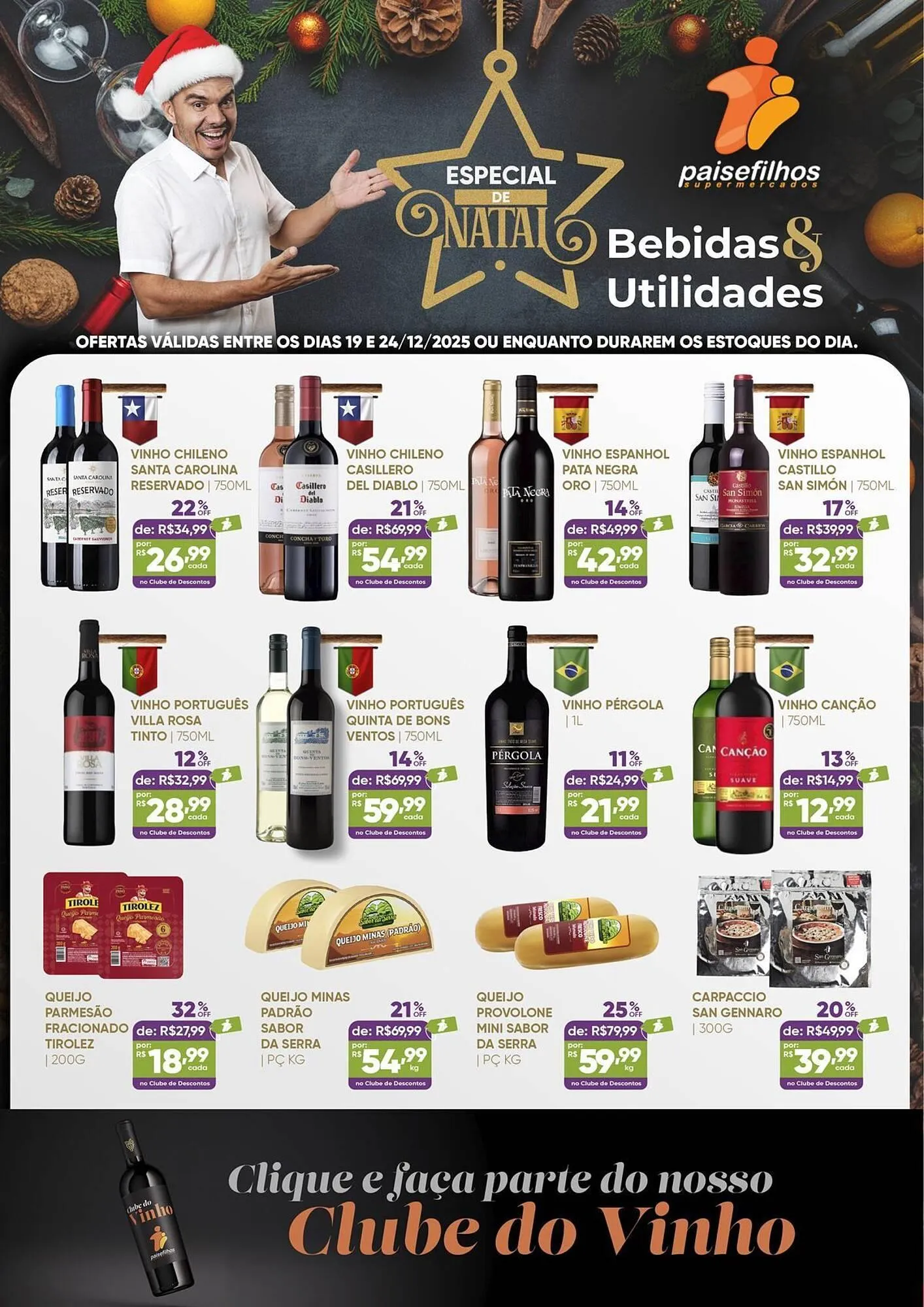Encarte de Catálogo Pais e Filhos Supermercados 22 de dezembro até 24 de dezembro 2025 - Pagina 1
