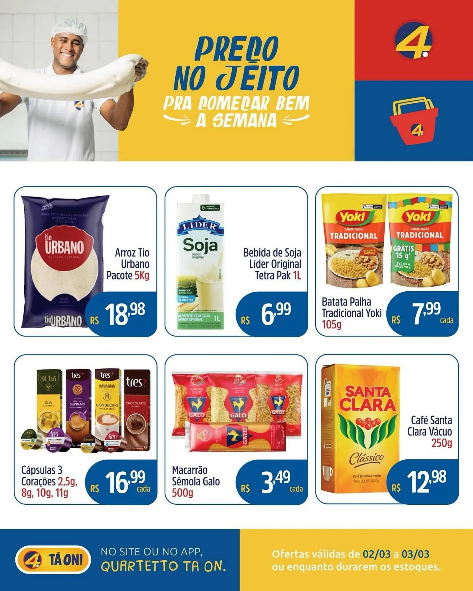 Encarte de Catálogo Quartetto Supermercados 2 de março até 3 de março 2026 - Pagina 1
