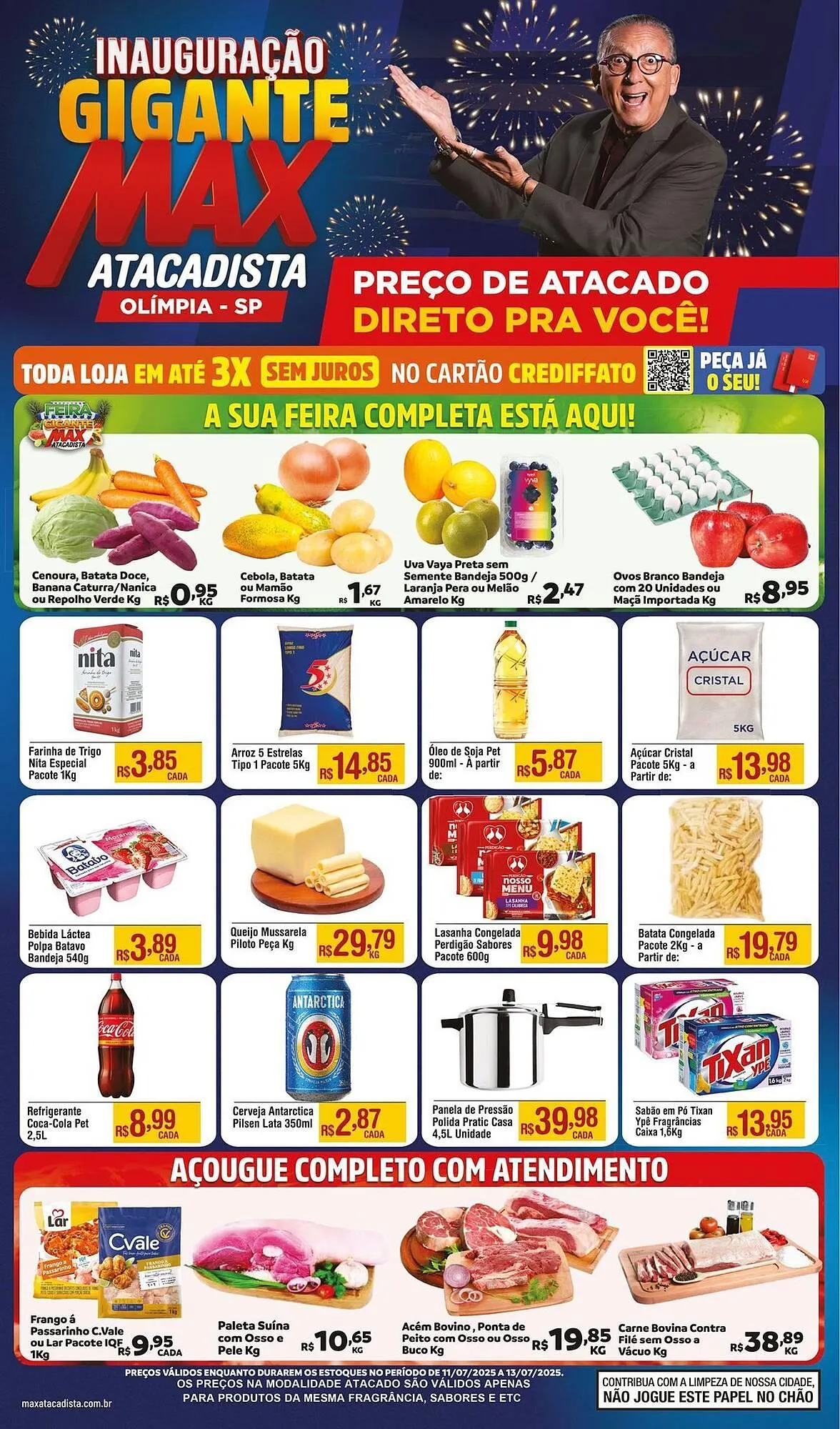 Encarte de Catálogo Max Atacadista 11 de julho até 13 de julho 2025 - Pagina 1