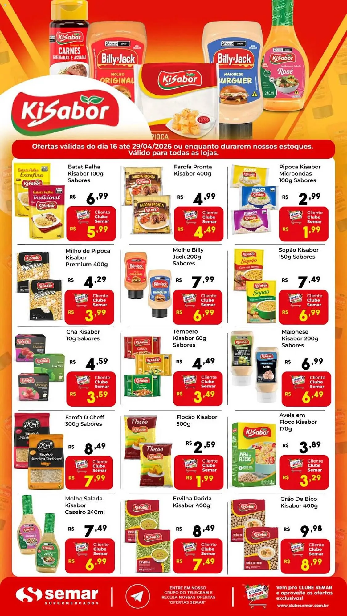 Encarte de Folheto Semar Supermercado 16 de abril até 29 de abril 2026 - Pagina 1