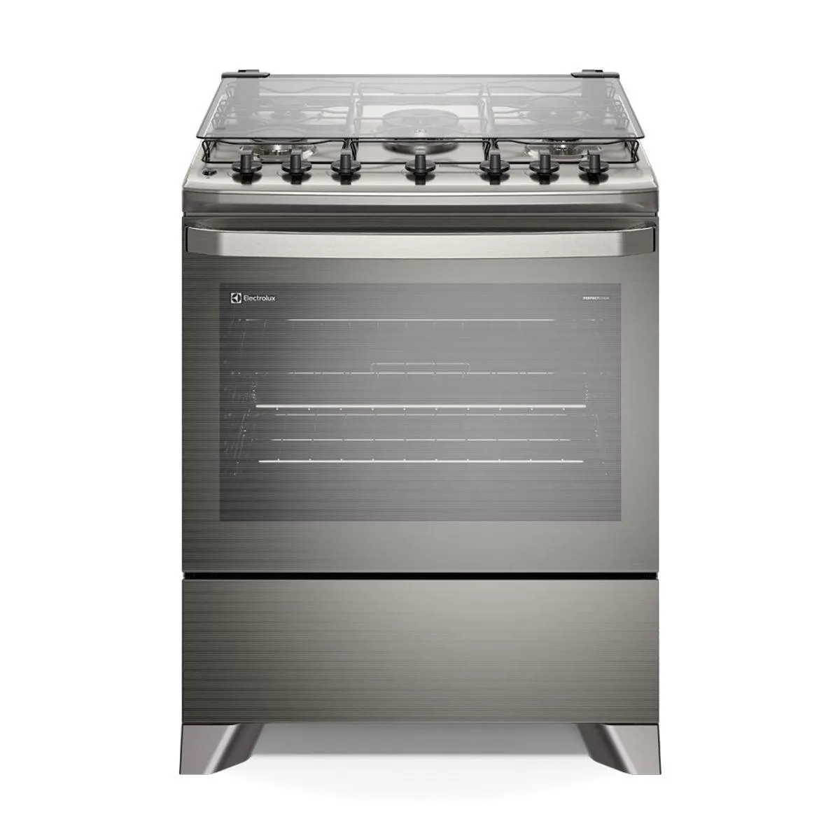 Fogão 5 bocas Electrolux Cinza Experience com Mesa Inox, Timer e Tripla Chama (FE5TC)