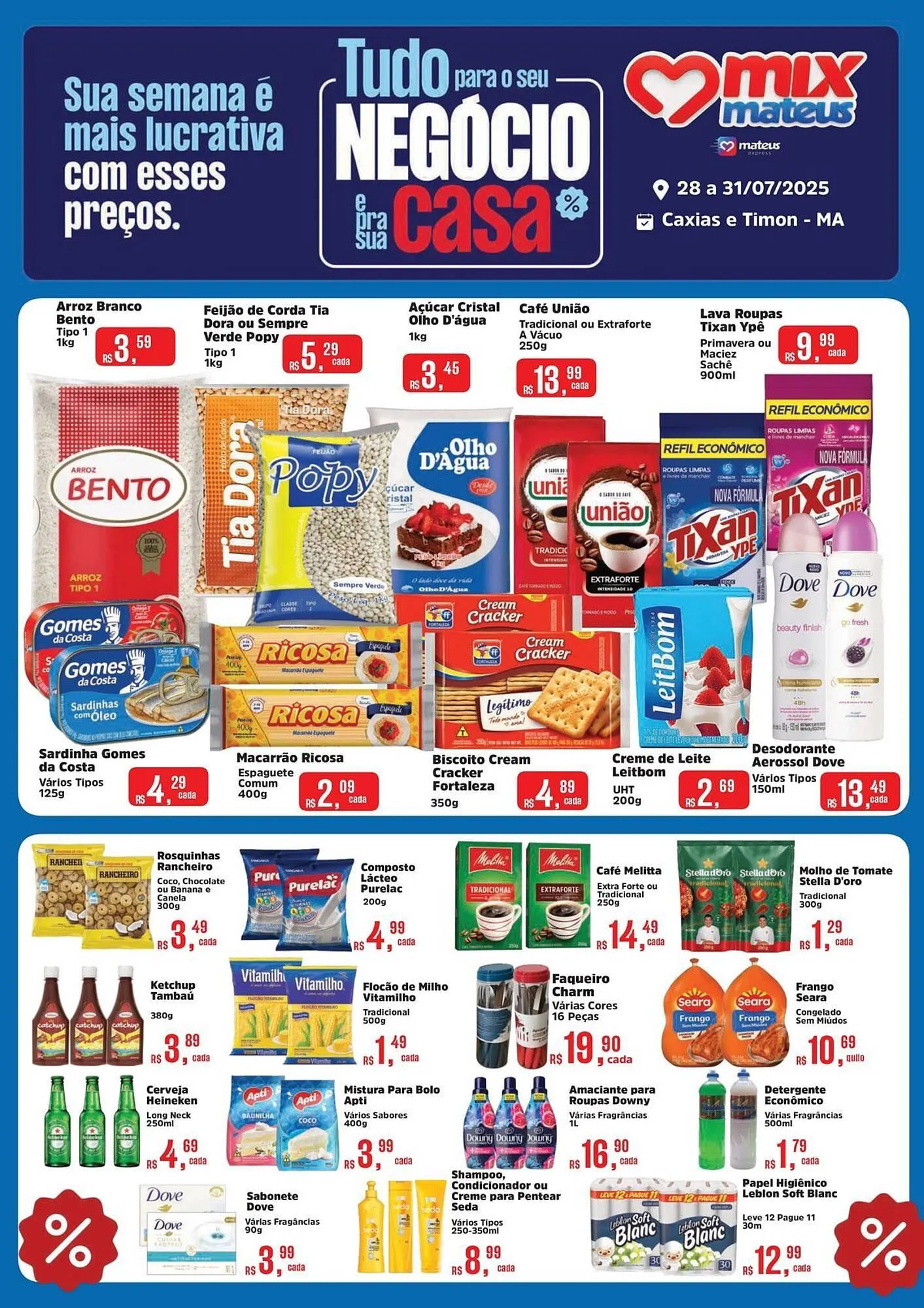 Encarte de Catálogo Supermercados Mateus 28 de julho até 31 de julho 2025 - Pagina 1