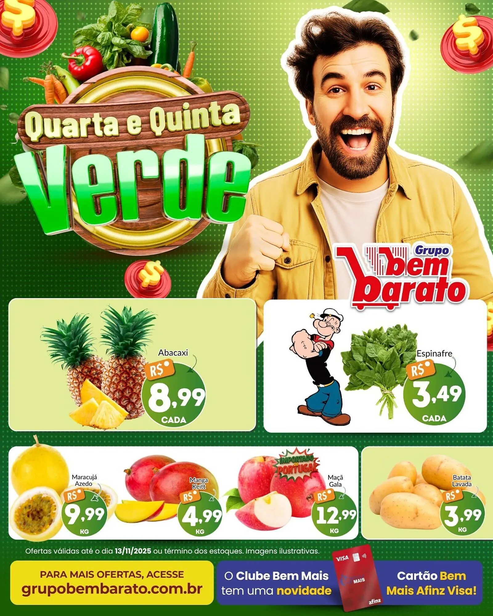 Encarte de Catálogo Supermercado Bem Barato 12 de novembro até 13 de novembro 2025 - Pagina 1