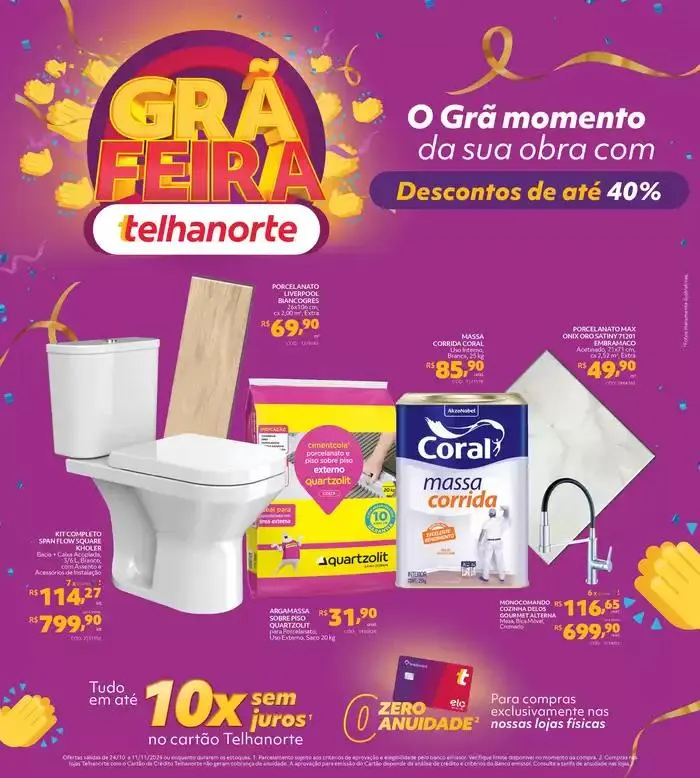 Encarte de GRÃ FEIRA TELHANORTE 24 de outubro até 11 de novembro 2024 - Pagina 1