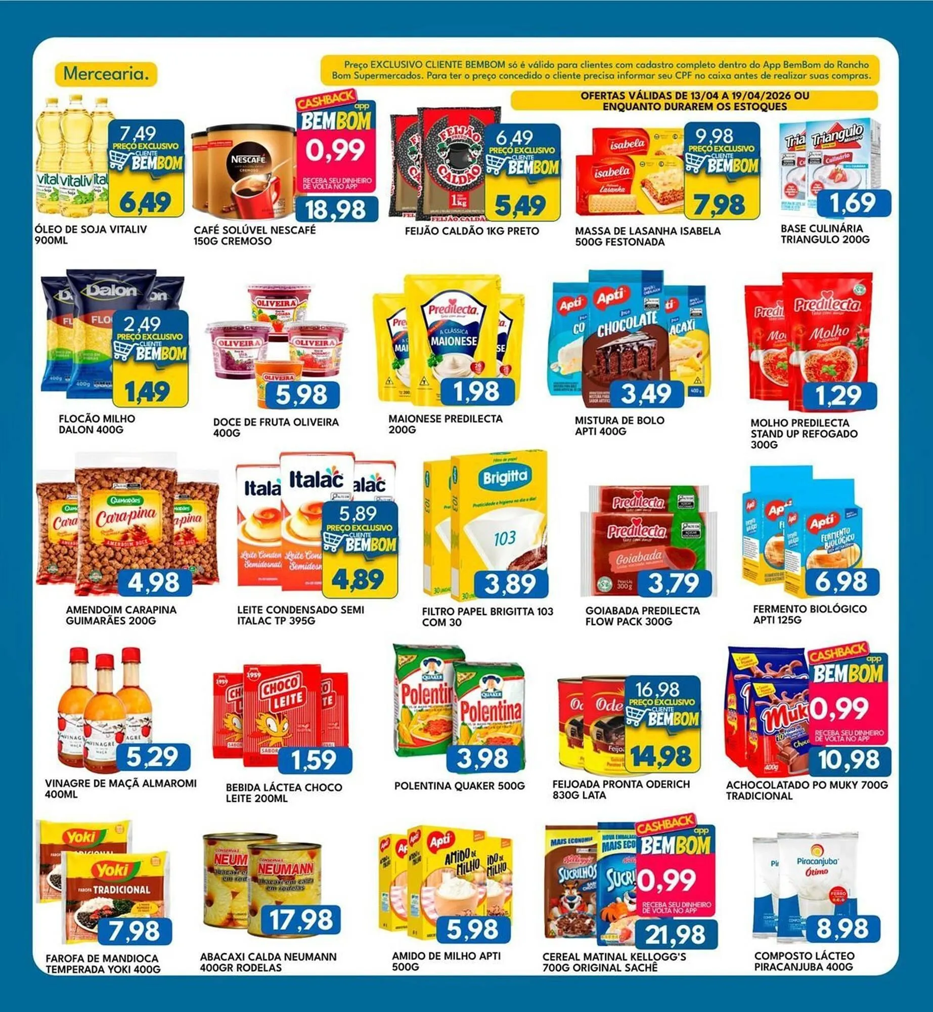 Encarte de Catálogo Rancho Bom Supermercados 13 de abril até 19 de abril 2026 - Pagina 2