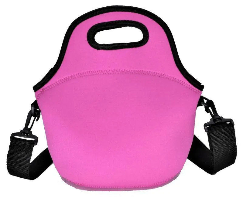 Lancheira Bolsa Térmica Marmita Fitness Neoprene - Diversos Modelos | Rosa
