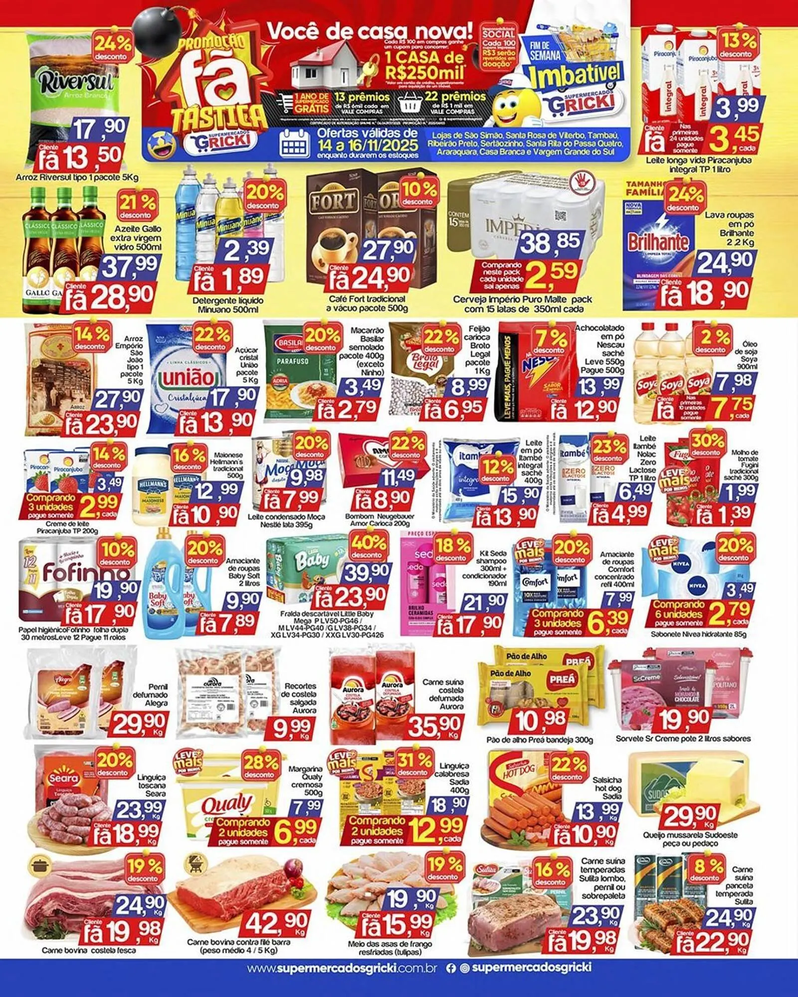 Encarte de Catálogo Supermercados Gricki 14 de novembro até 16 de novembro 2025 - Pagina 1