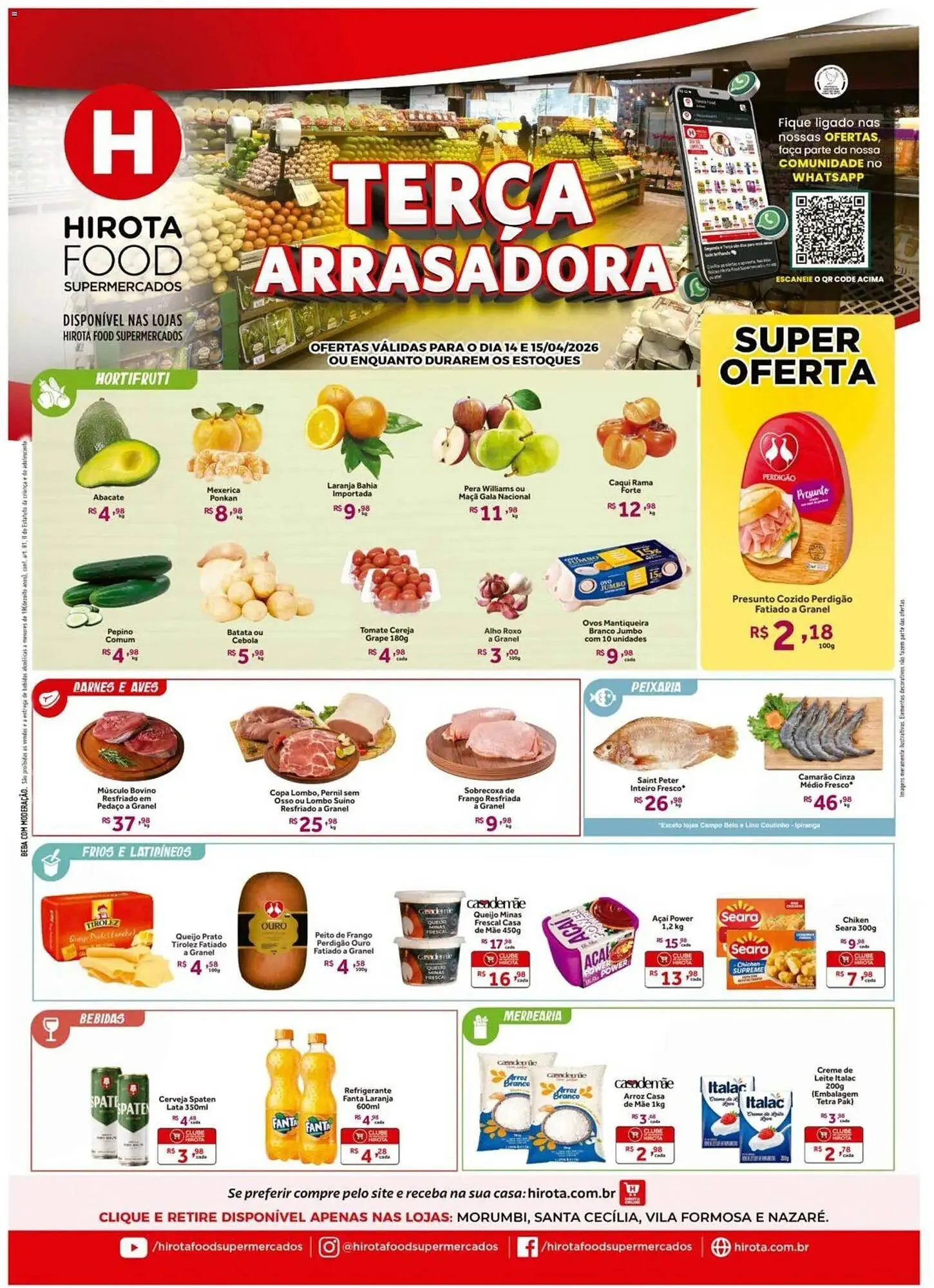 Encarte de Catálogo Hirota Food Supermercado 14 de abril até 16 de abril 2026 - Pagina 1