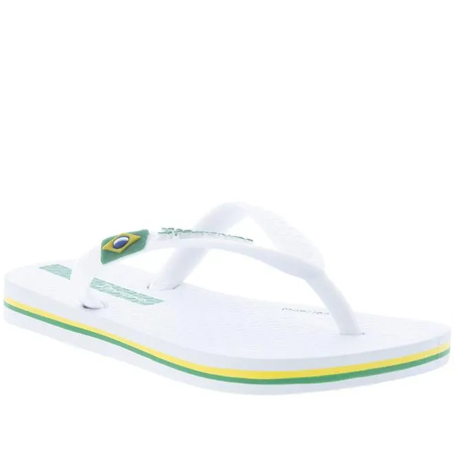 Chinelo Infantil Ipanema Bandeira Brasil Branco