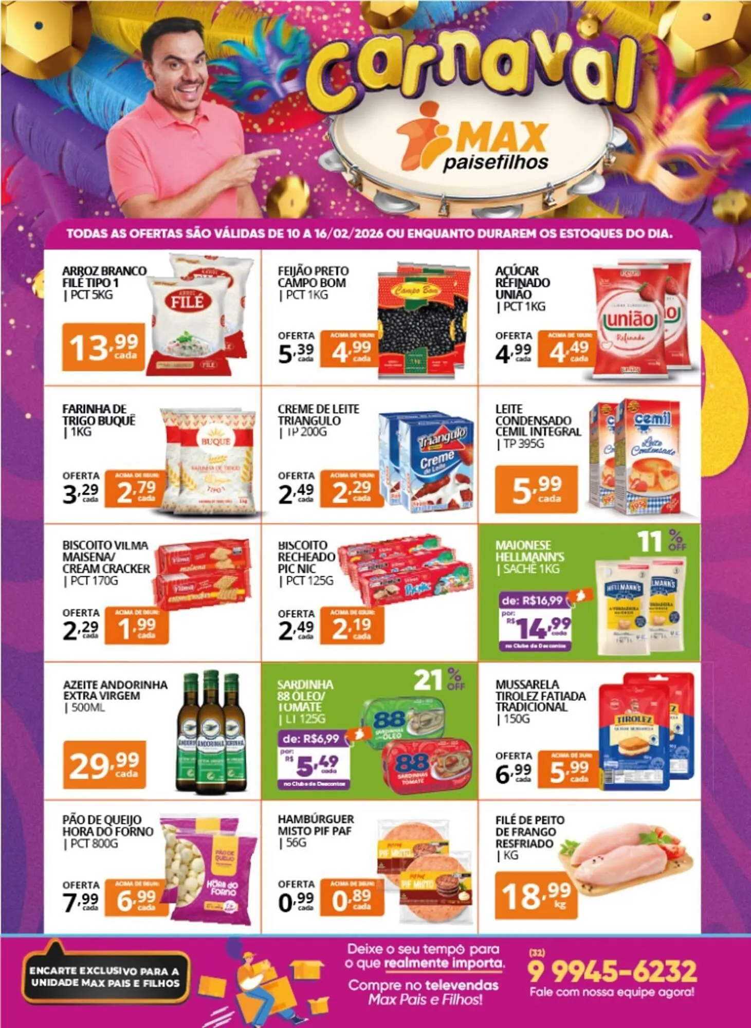 Encarte de Catálogo Pais e Filhos Supermercados 10 de fevereiro até 16 de fevereiro 2026 - Pagina 2