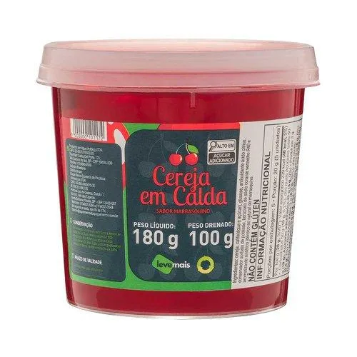Cereja Em Calda Marrasquino Leve Mais 100g