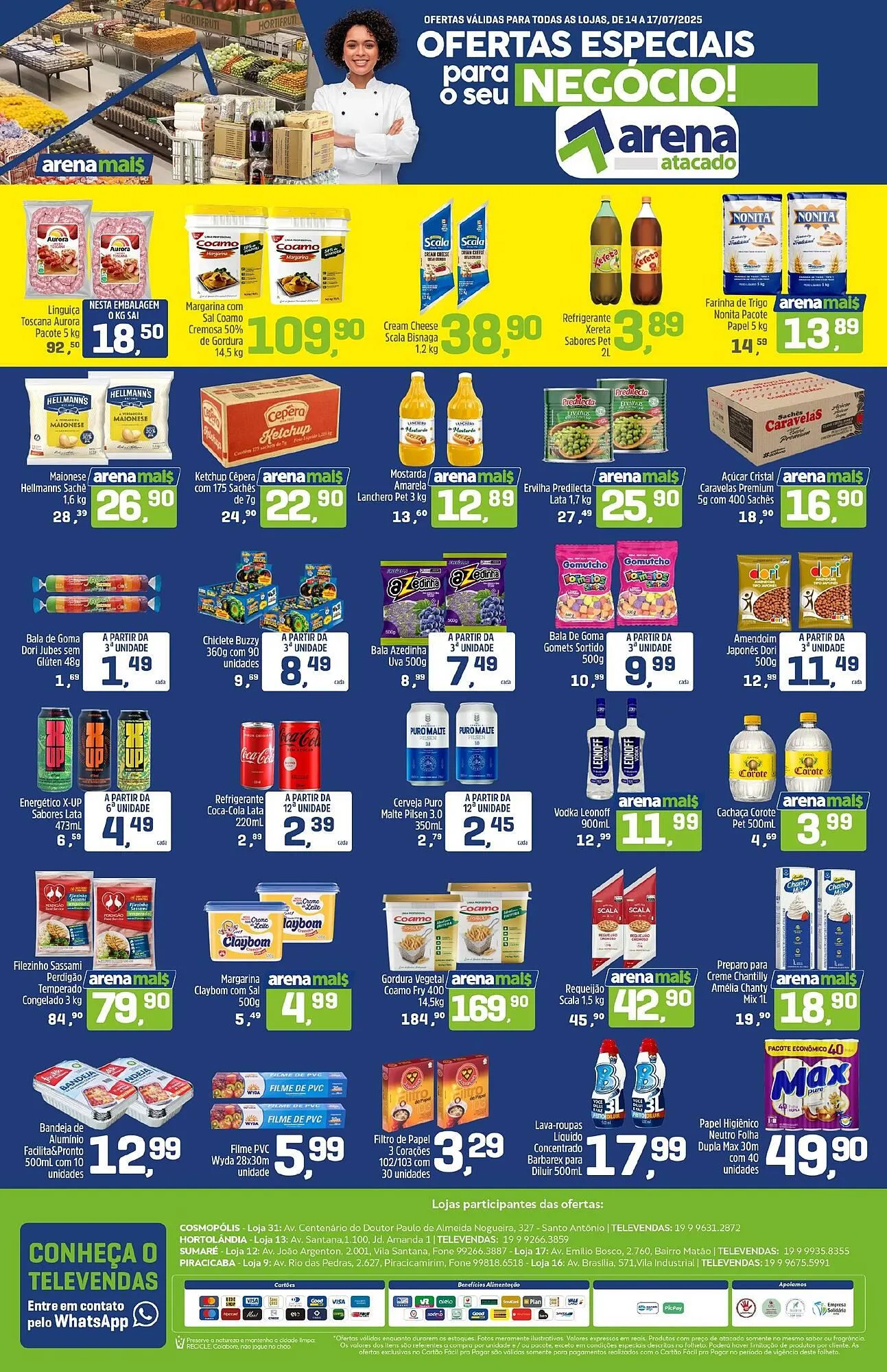Encarte de Catálogo Arena Atacado 14 de julho até 17 de julho 2025 - Pagina 1