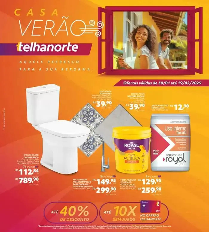 Encarte de Casa Verão Telhanorte 31 de janeiro até 19 de fevereiro 2025 - Pagina 1